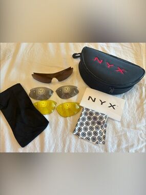 NYX Interchangeable Lens Sunglasses Set in Black and Yellow